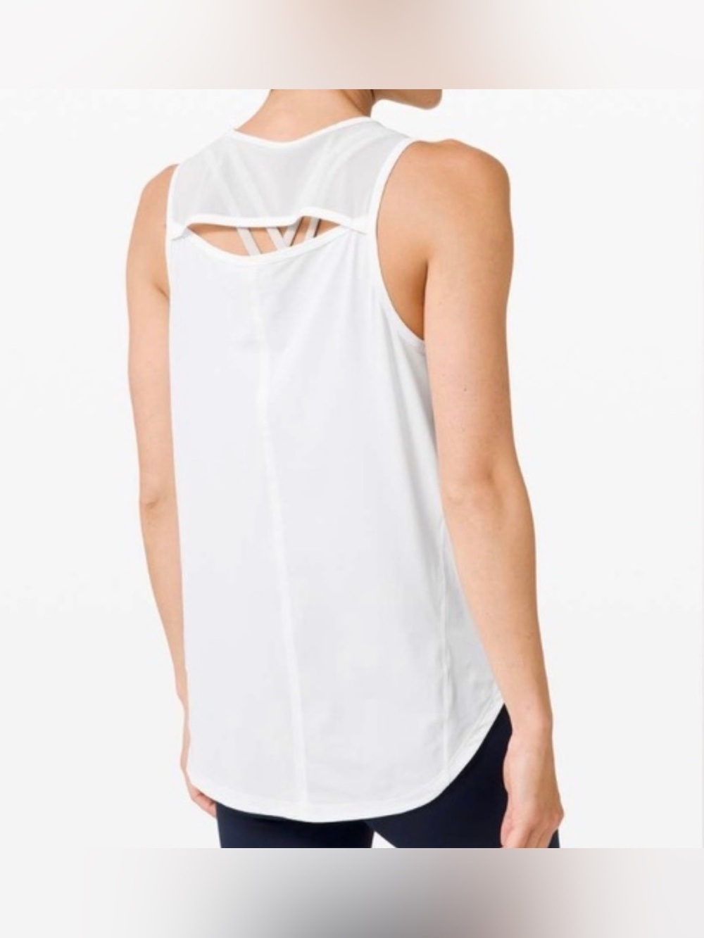 lululemon athletica White Strappy Back Tank
